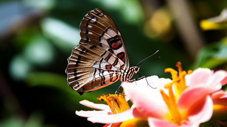 Generative AI : Butterfly ob papilionaceous flowerの素材