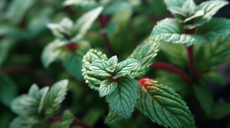 Generative AI : Fresh Peppermint plantの素材