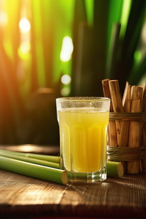 Generative AI : Lemongrass juice and Pandanus leaf herbの素材