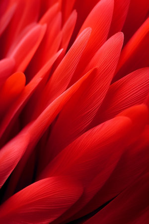 Generative AI : Red gerbera macro close upの素材