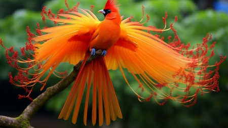 Generative AI : bird of paradise flowerの素材