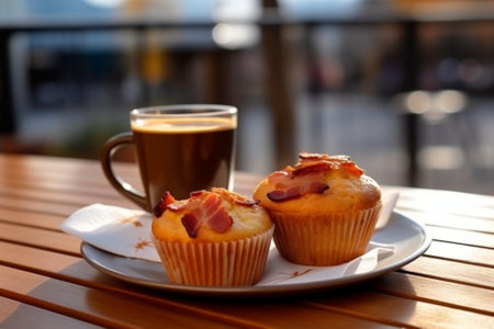 Generative AI : Coffee and muffinの素材