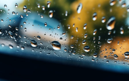 Generative AI : Raindrop on the windshieldの素材