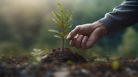 Generative AI : small tree plantingの素材
