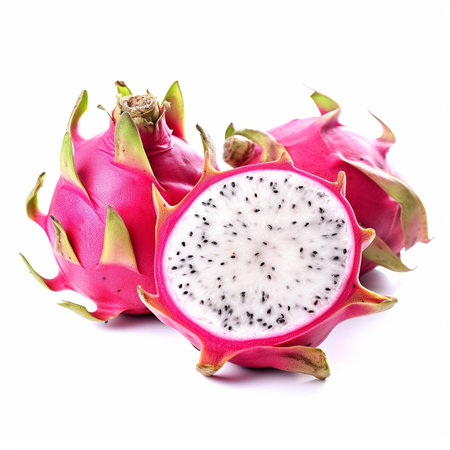 Generative AI : Dragon fruit isolatedの素材
