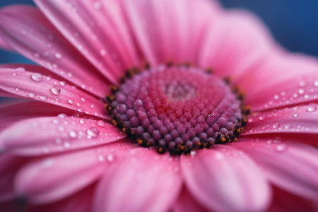Generative AI : Pink gerbera macro flower delicate closeupの素材
