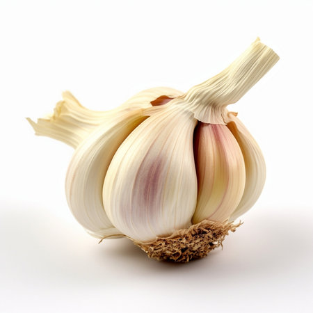Generative AI : Fresh Garlic sprout vegetable close upの素材