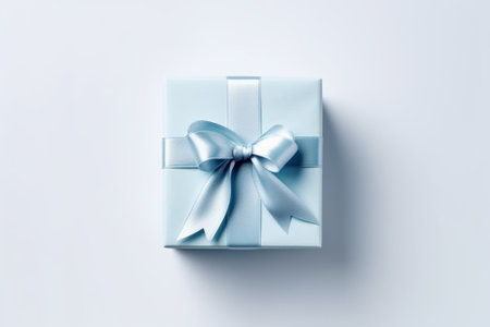Generative AI : Light blue calendar and gift boxの素材