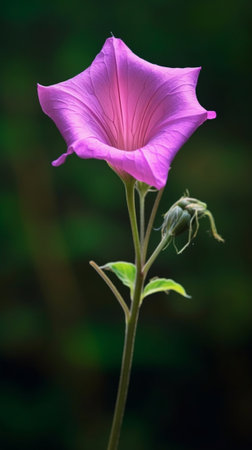 Generative AI : Purple Ground morning glory flowerの素材
