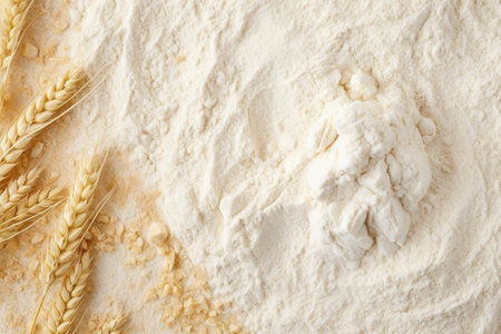 Generative AI : organic whole wheat flour backgroundの素材