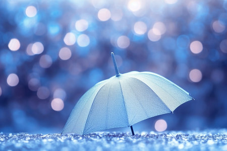 Generative AI : defocused bokeh lights filtered umbrella bokeh blurred backgroundの素材