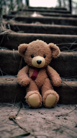Generative AI : lonely teddy bearの素材