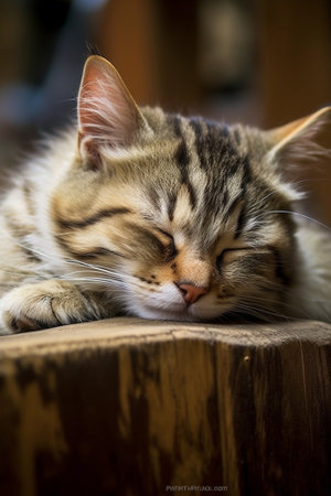 Generative AI : lazy sleeping catの素材