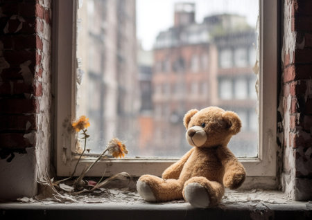 Generative AI : lonely teddy bearの素材