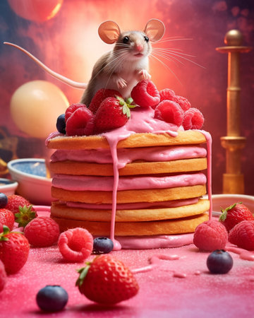 Generative AI : homemade strawberry mouse cakeの素材