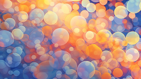 Generative AI : bubbles art abstract background kids art backgroundの素材