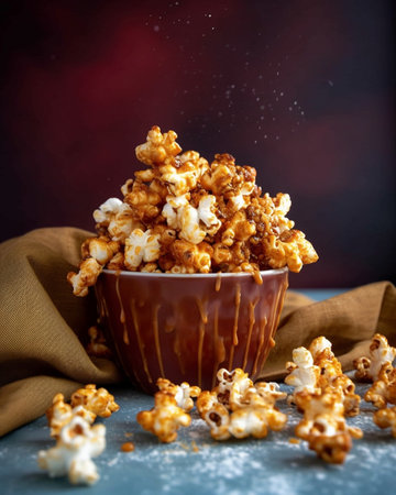 Generative AI : salted caramel pop cornの素材