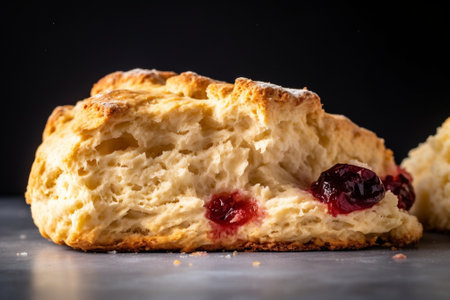 Generative AI : square brown sugar scone cooling on rackの素材