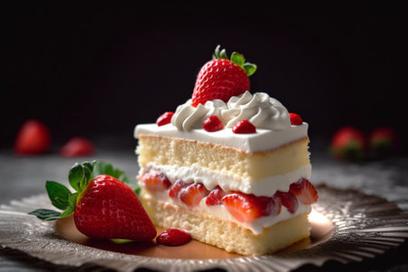 Generative AI : strawberry fresh cream cakeの素材