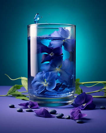 Generative AI : Butterfly pea juiceの素材
