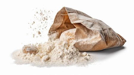 Generative AI : wheat flour in paper bagの素材