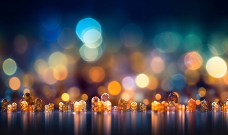 Generative AI : New year 2016 made with glitter and bokeh backgroundの素材