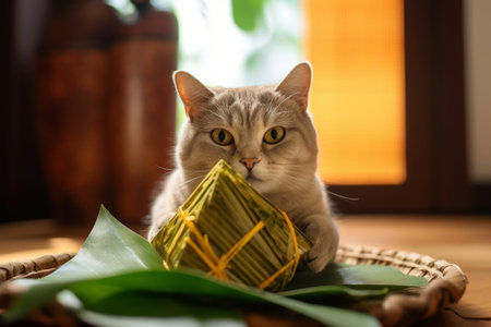 Generative AI : cat with homemade natural soap turmeric and bamboo charcoal soapの素材