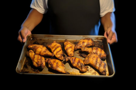 Generative AI : garlicpepper baked chicken wingsの素材