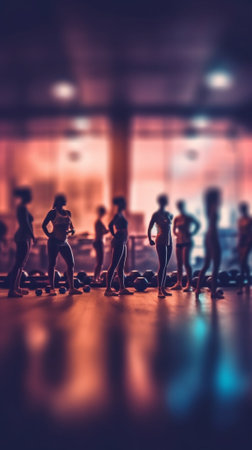 Generative AI : blurred of people walk in street city night light backgroundの素材