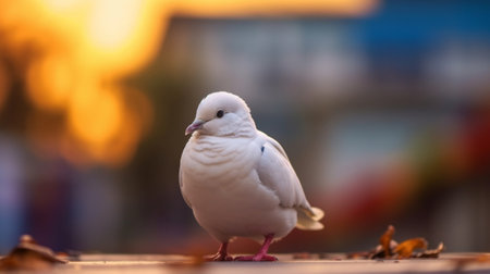 Generative AI : defocused bokeh lights filtered bird bokeh blurred backgroundの素材