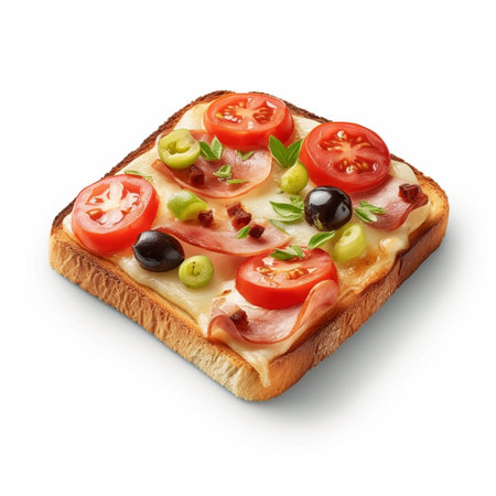 Generative AI : homemade pizza toast prepare for bakeの素材