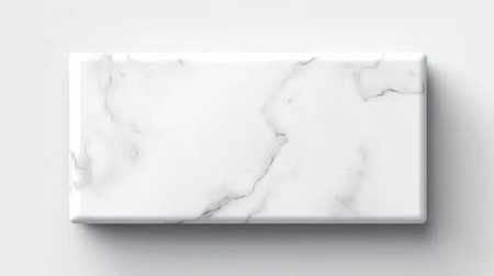 Generative AI : white rectangle paper on marble backgroundの素材