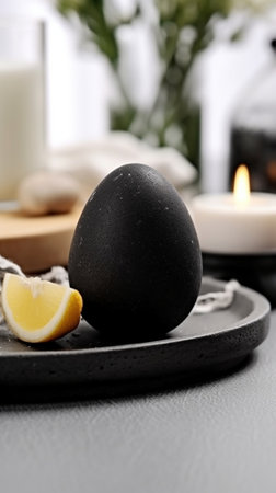 Generative AI : Homemade natural soap Natural charcoal soapの素材