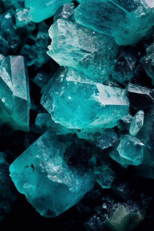 Generative AI : Aquamarine stone background with high resolution Top view Copy spaceの素材