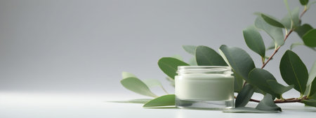 Generative AI : Lemongrass in a jar on grey stone background Top view Close upの素材