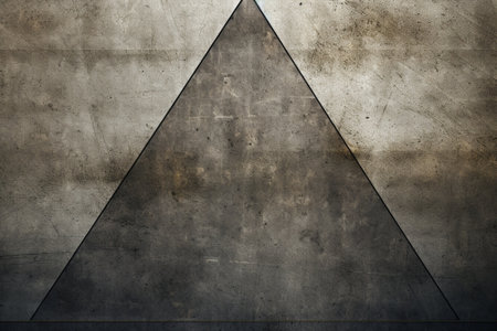 Generative AI : Vector lowpoly triangular modern style dirty concrete wall old backgroundの素材