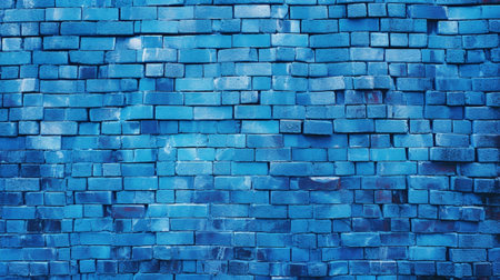 Generative AI : blue brick wall texture grunge backgroundの素材