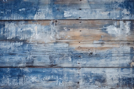 Generative AI : old dirty blue wooden wallの素材