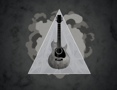 Generative AI : Old vinyl record triangle low poly vectorの素材