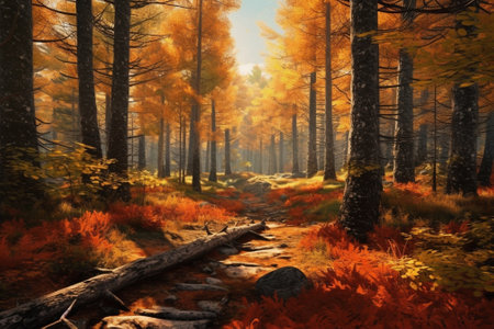 Generative AI : Autumn forestの素材