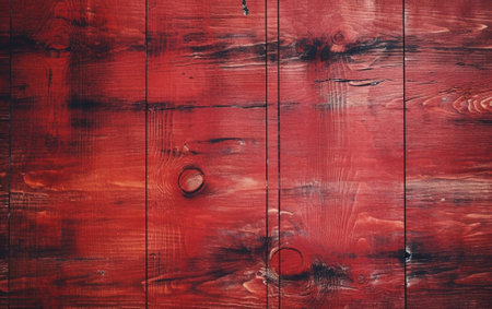 Generative AI : red background weathered wood textureの素材