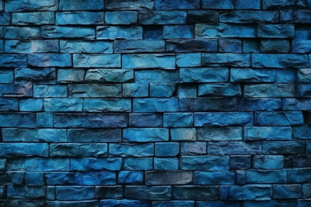 Generative AI : blue background old brick wall texture backgroundの素材