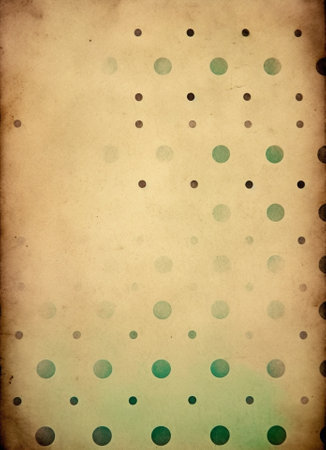 Generative AI : billboard in old grunge room with polka dot pattern vintage backgroundの素材