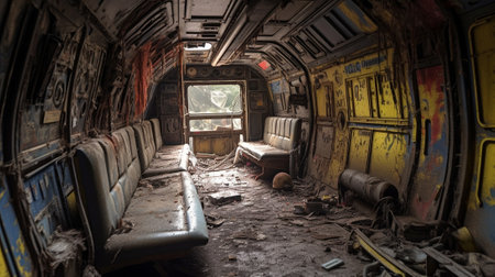 Generative AI : old dirty interiorの素材