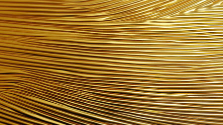 Generative AI : gold background corrugated metal textureの素材