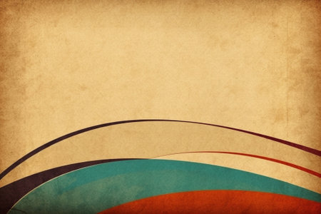Generative AI : abstract vintage background on old retro paper textureの素材