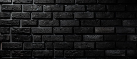 Generative AI : black background texture brick wall texture backgroundの素材