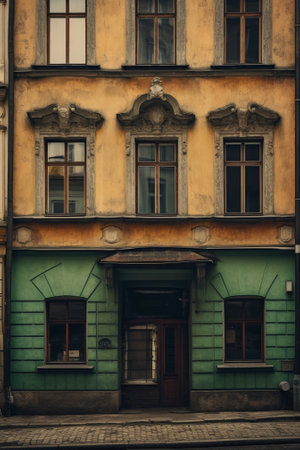 Generative AI : exterior of old buildingの素材
