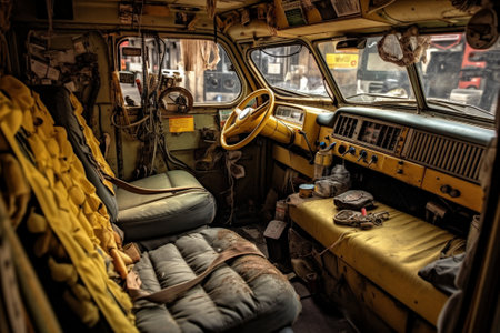 Generative AI : old dirty interiorの素材