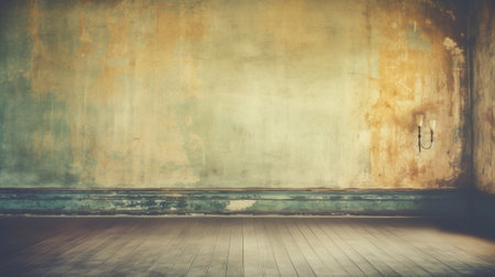 Generative AI : old grunge room retro background retro film filtered instagram styleの素材